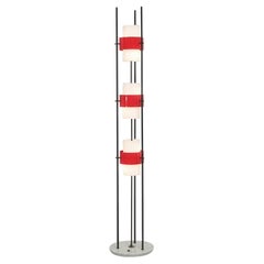 Stilnovo Floor Lamp in Red Perspex, Italy, 1955