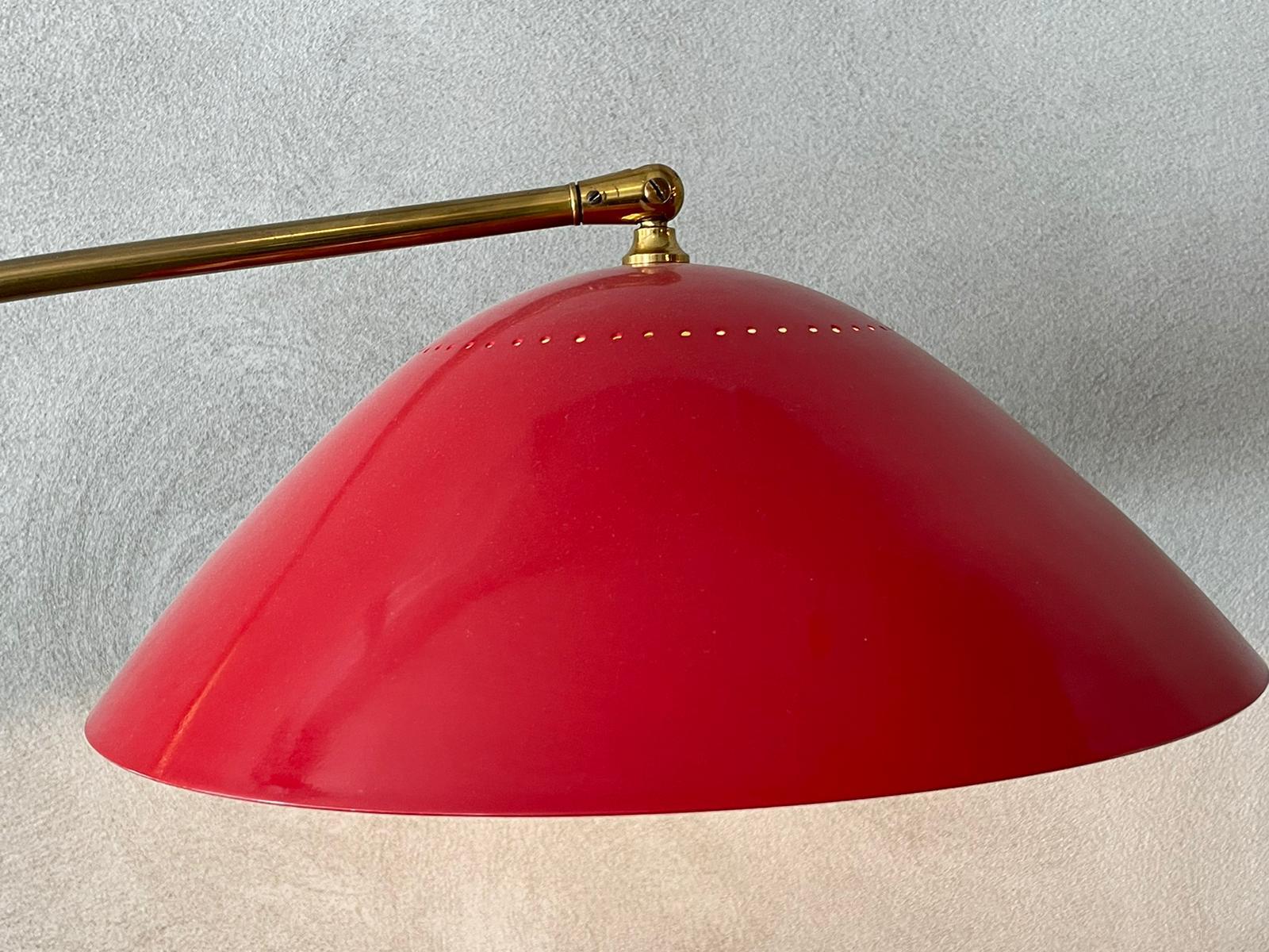 styling red floor lamp