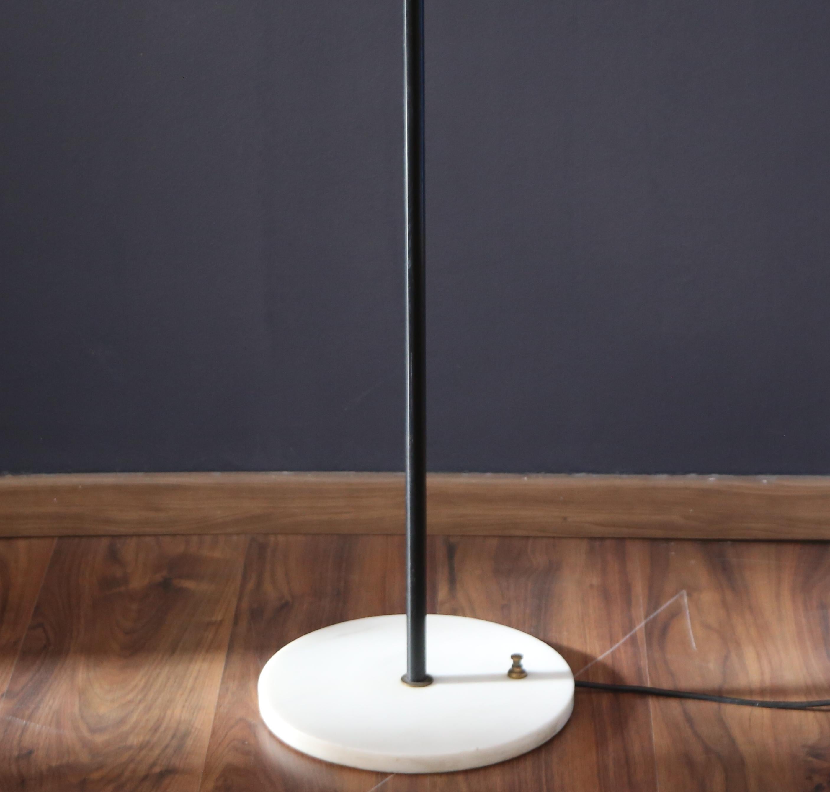 Other Stilnovo floor lamp with adjustable arm and marble base  mid-century. For Sale