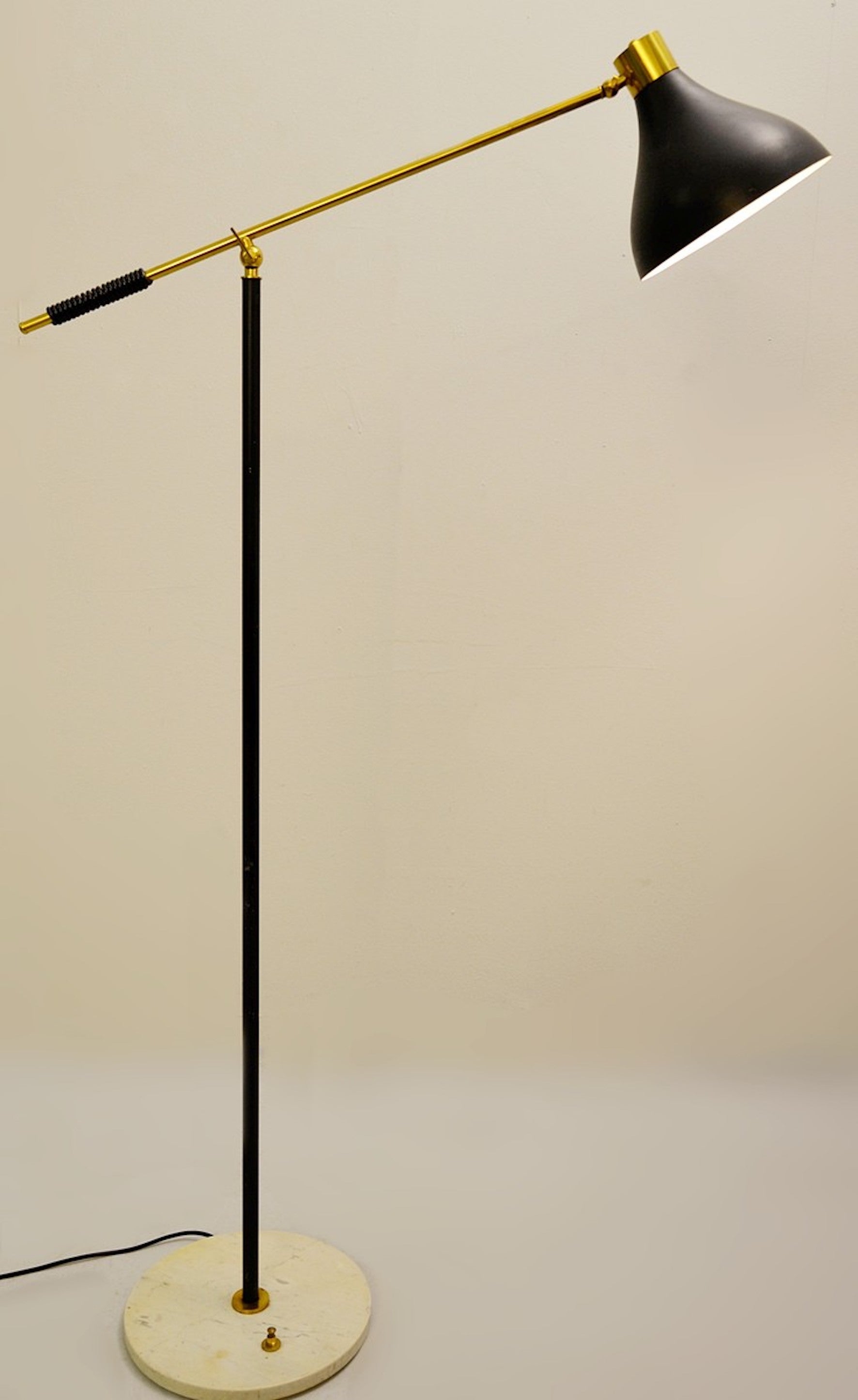Stilnovo Floor Lamp With Marble Base and Brass Arm, 1950s For Sale at ...