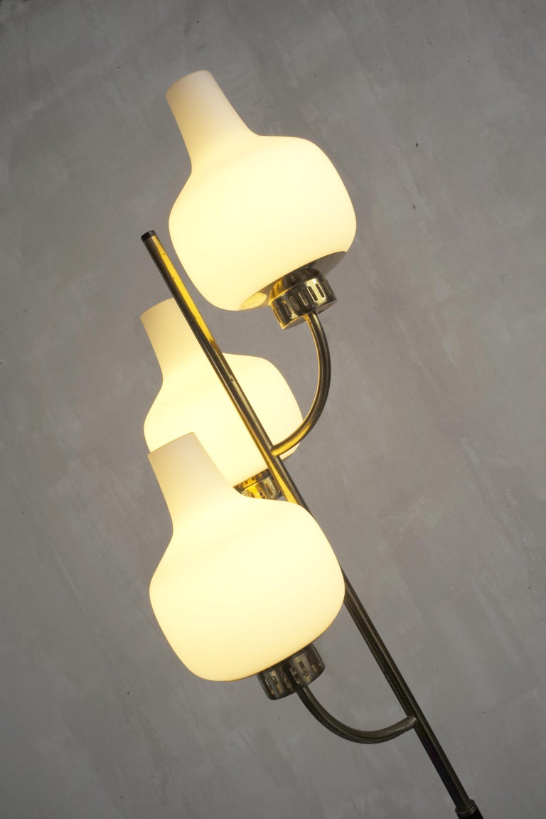 Stilnovo, Floor Lamp with Three Lights, Italy 1950 For Sale at 1stDibs
