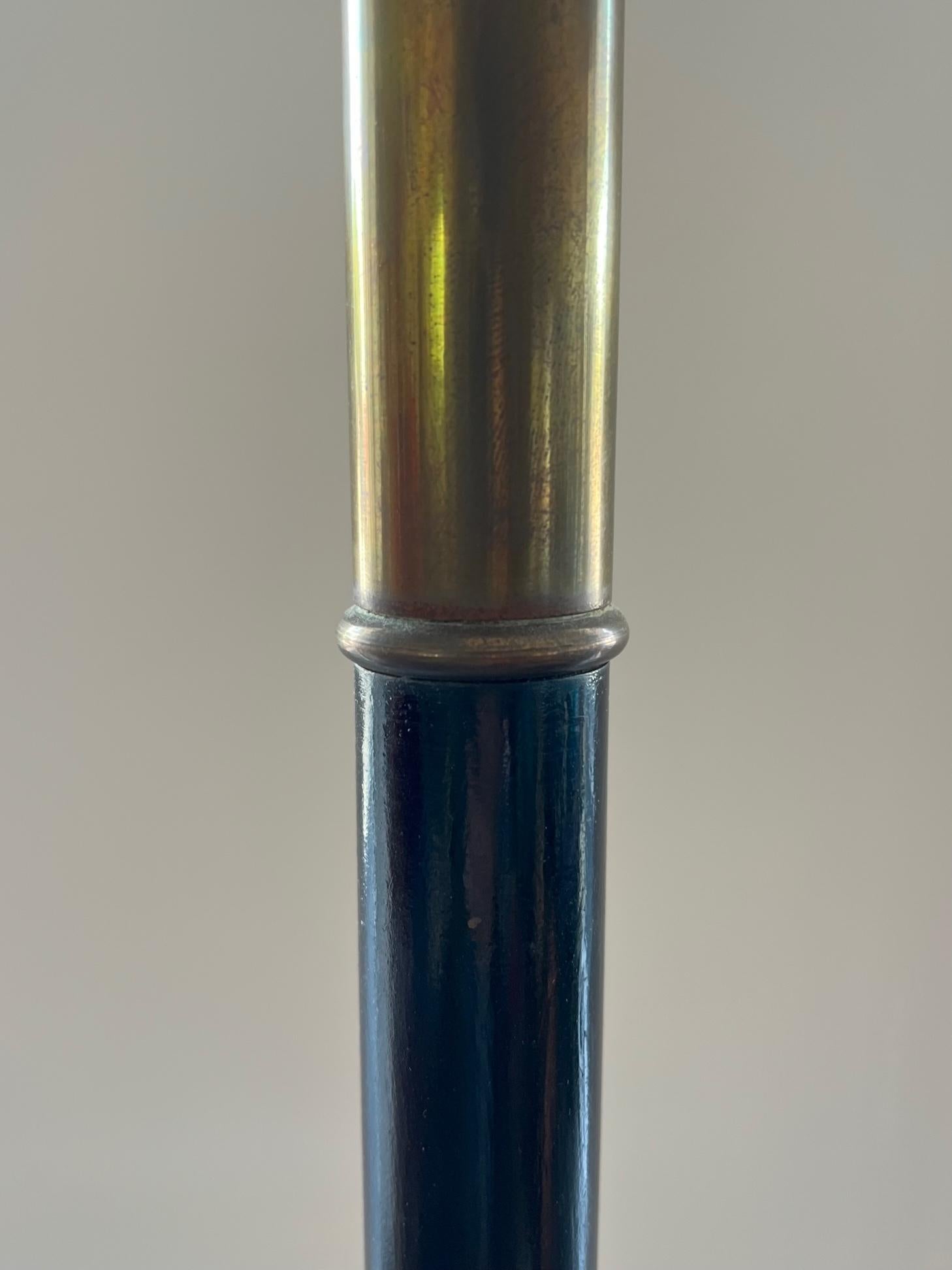 Stilnovo Floorlamp With Unusual Brass Shades 2