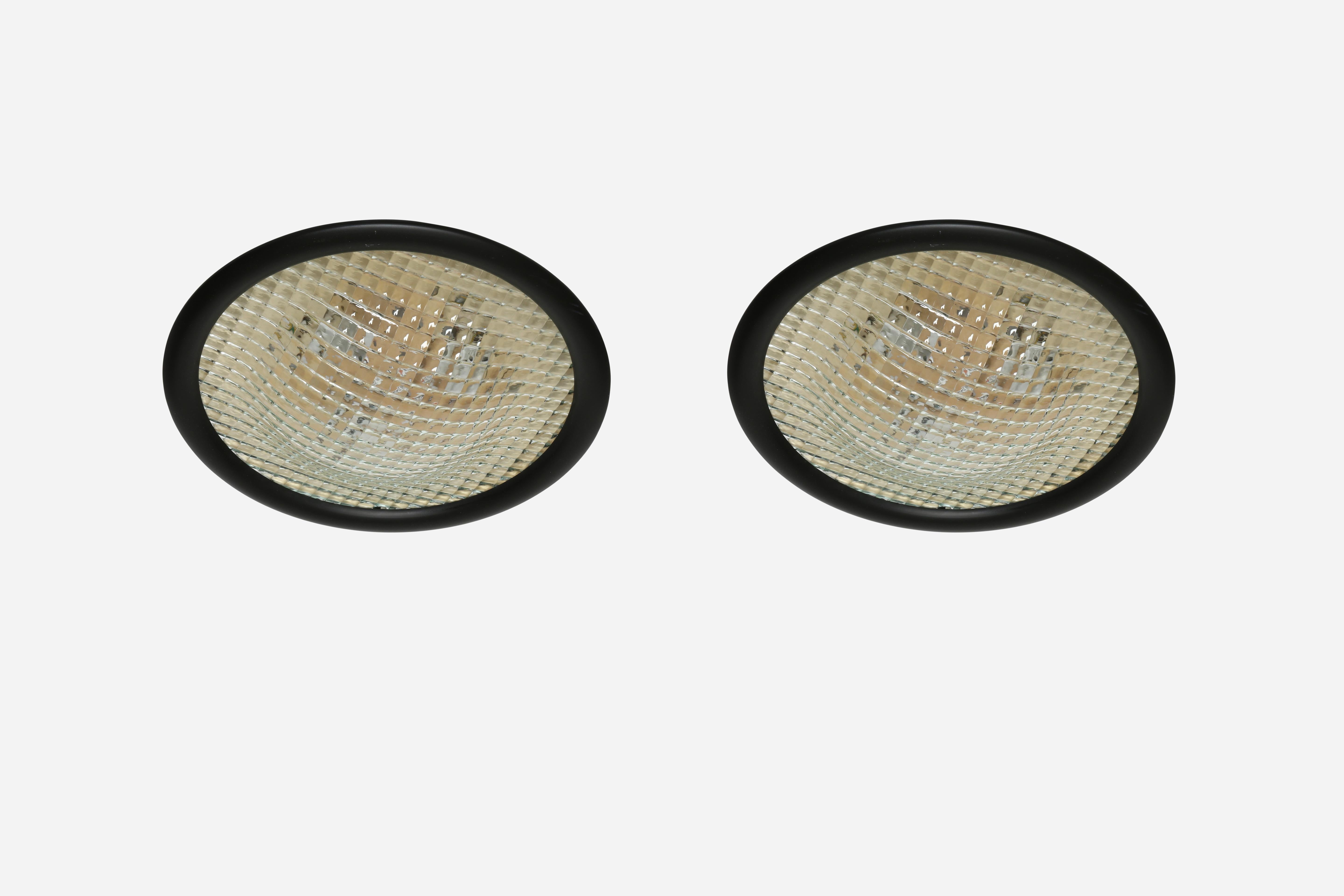 Mid-Century Modern Stilnovo Flush Mount Ceiling Light Large, Italy circa 1970s For Sale
