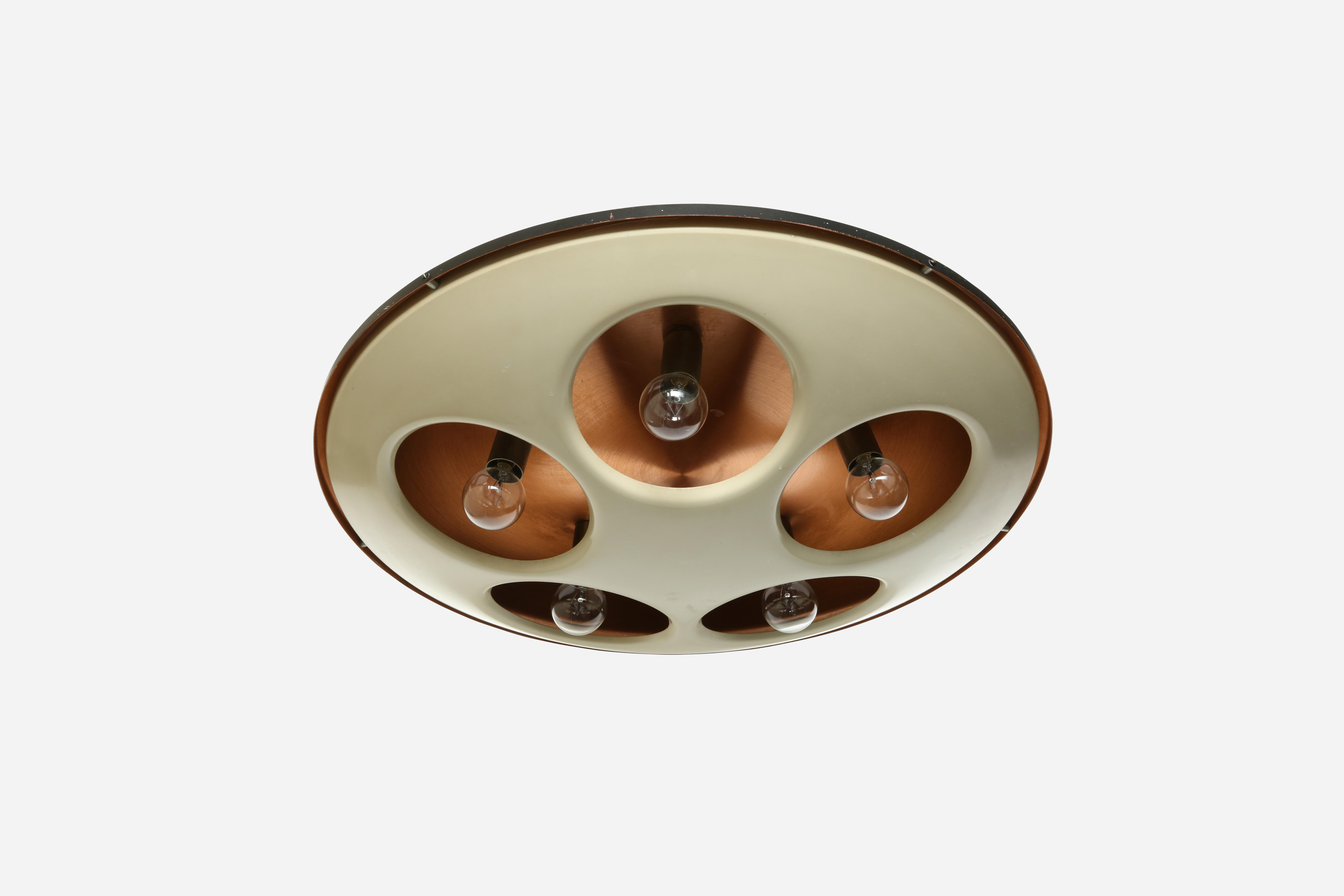 Mid-Century Modern Plafonnier encastré Stilnovo modèle 1243, Italie vers 1960 en vente