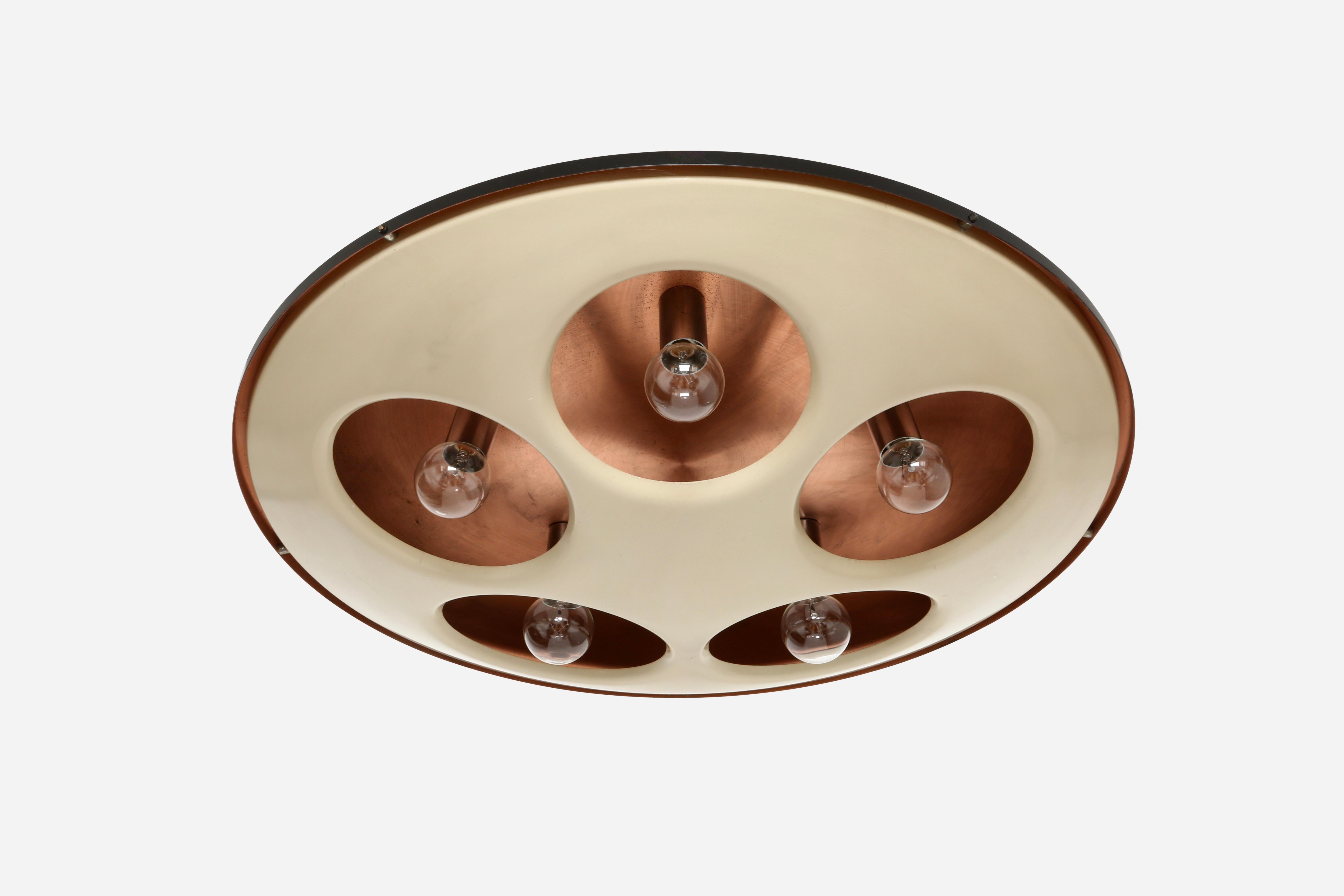 Métal Plafonnier encastré Stilnovo modèle 1243, Italie vers 1960 en vente