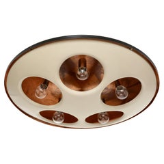 Stilnovo flush mount ceiling light model 1243, Italy circa 1960s