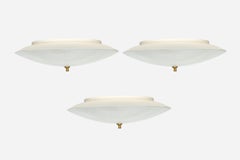Stilnovo Flush Mount Ceiling Lights, Italy circa 1960s