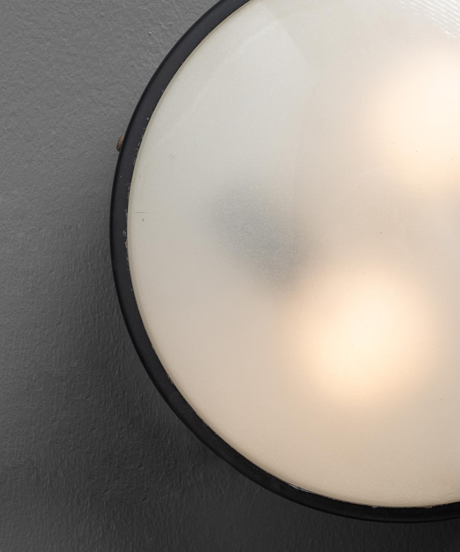 Mid-20th Century Stilnovo Flush Mount Light, Italy 1950