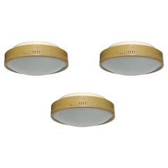Stilnovo flush mount light model 1152, Italy circa 1960s