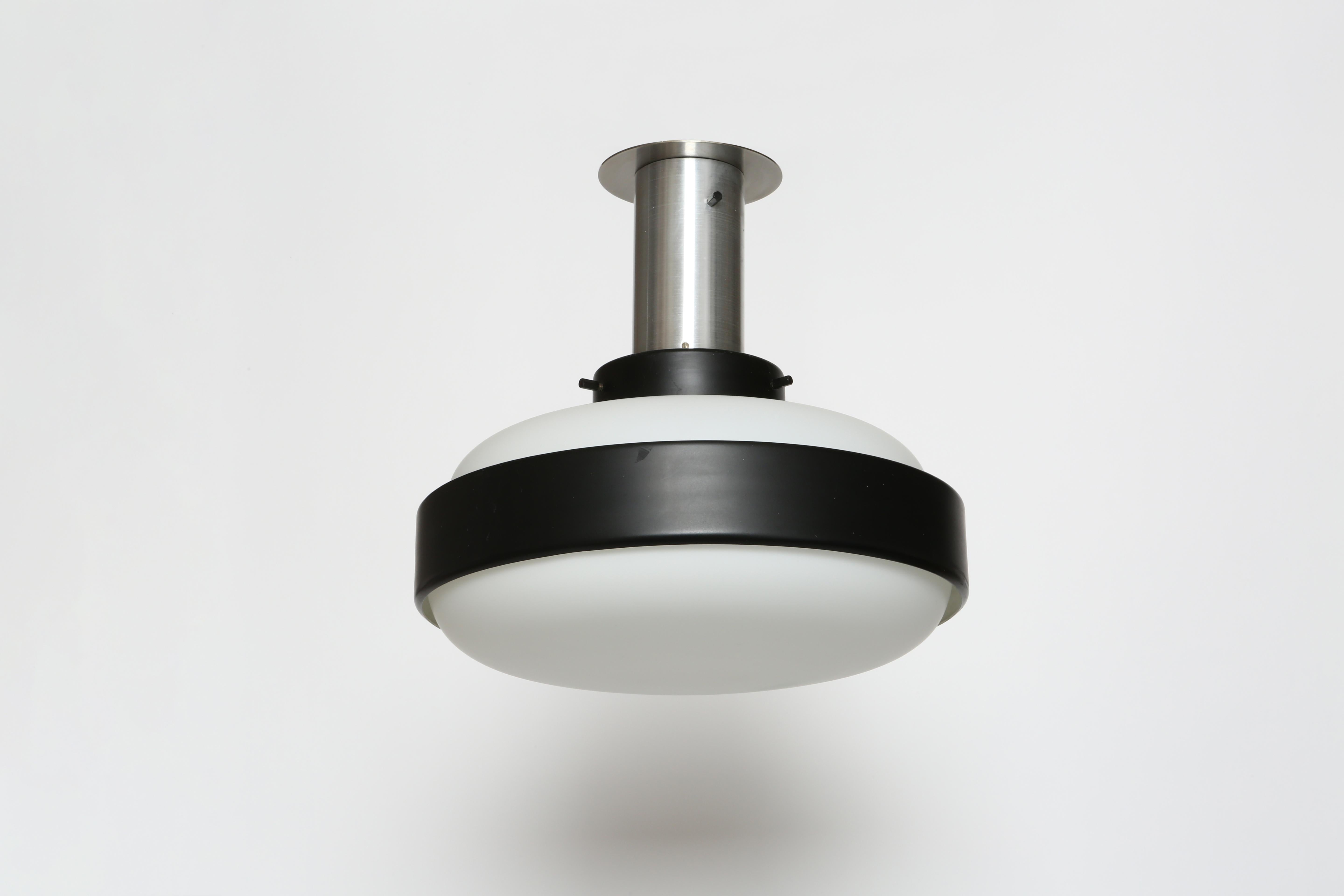 Copper Stilnovo flush mounts ceiling lights, a pair For Sale