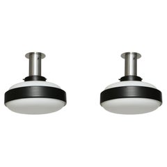 Stilnovo flush mounts ceiling lights, a pair