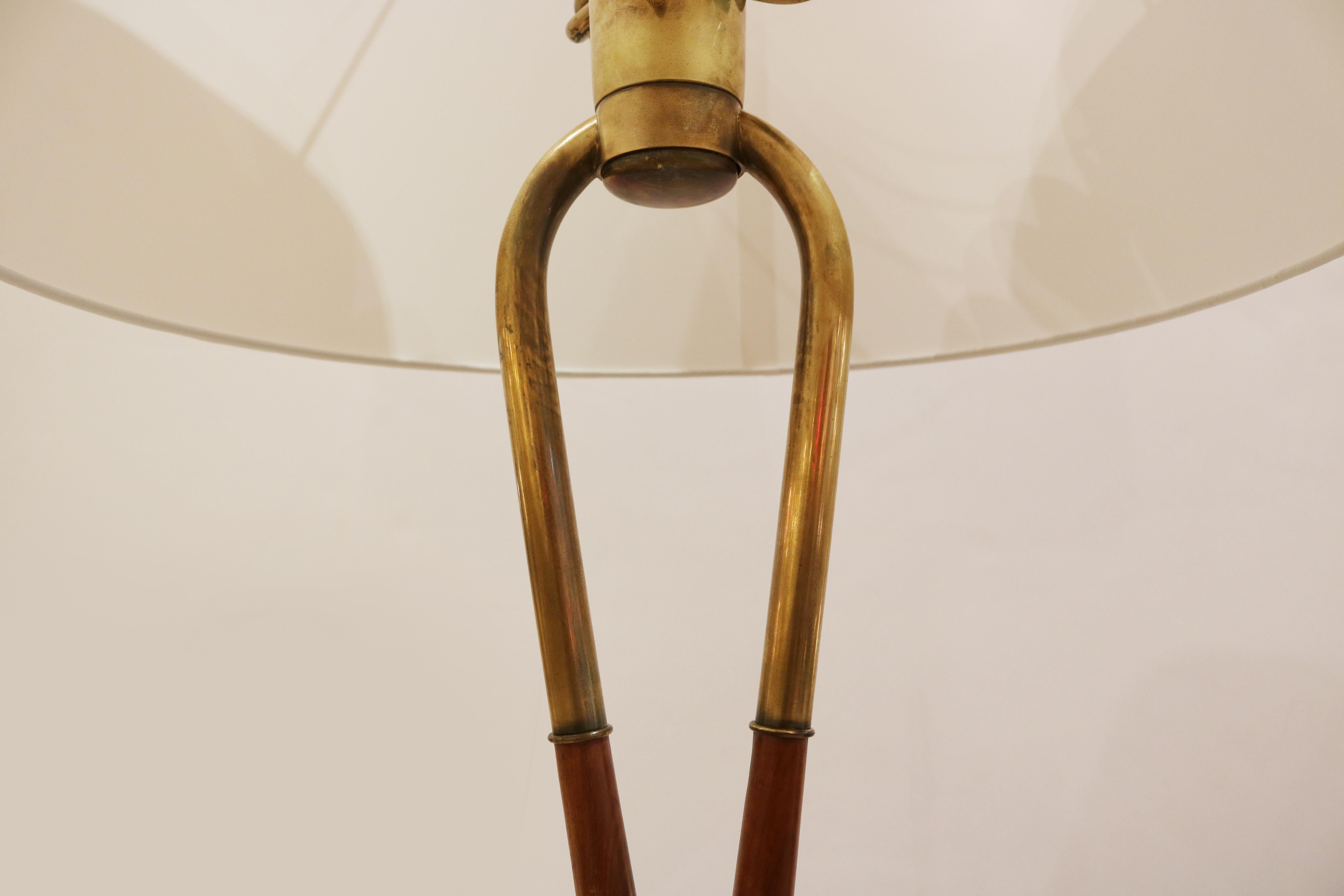 Brass Stilnovo for Domus Modernist Floor Lamp , Italy 1940's For Sale