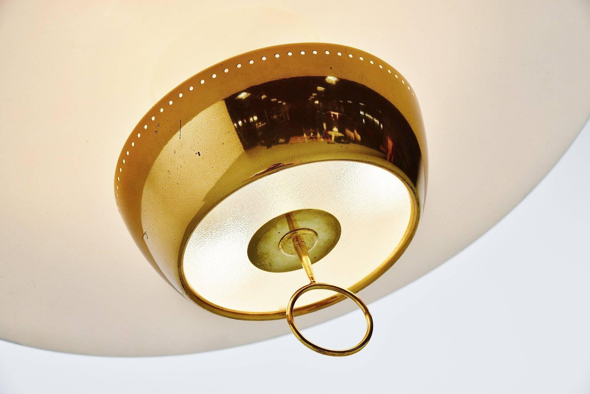 Stilnovo Gaetano Sciolari Chandelier Model A5011, Italy, 1952 In Good Condition In Roosendaal, Noord Brabant