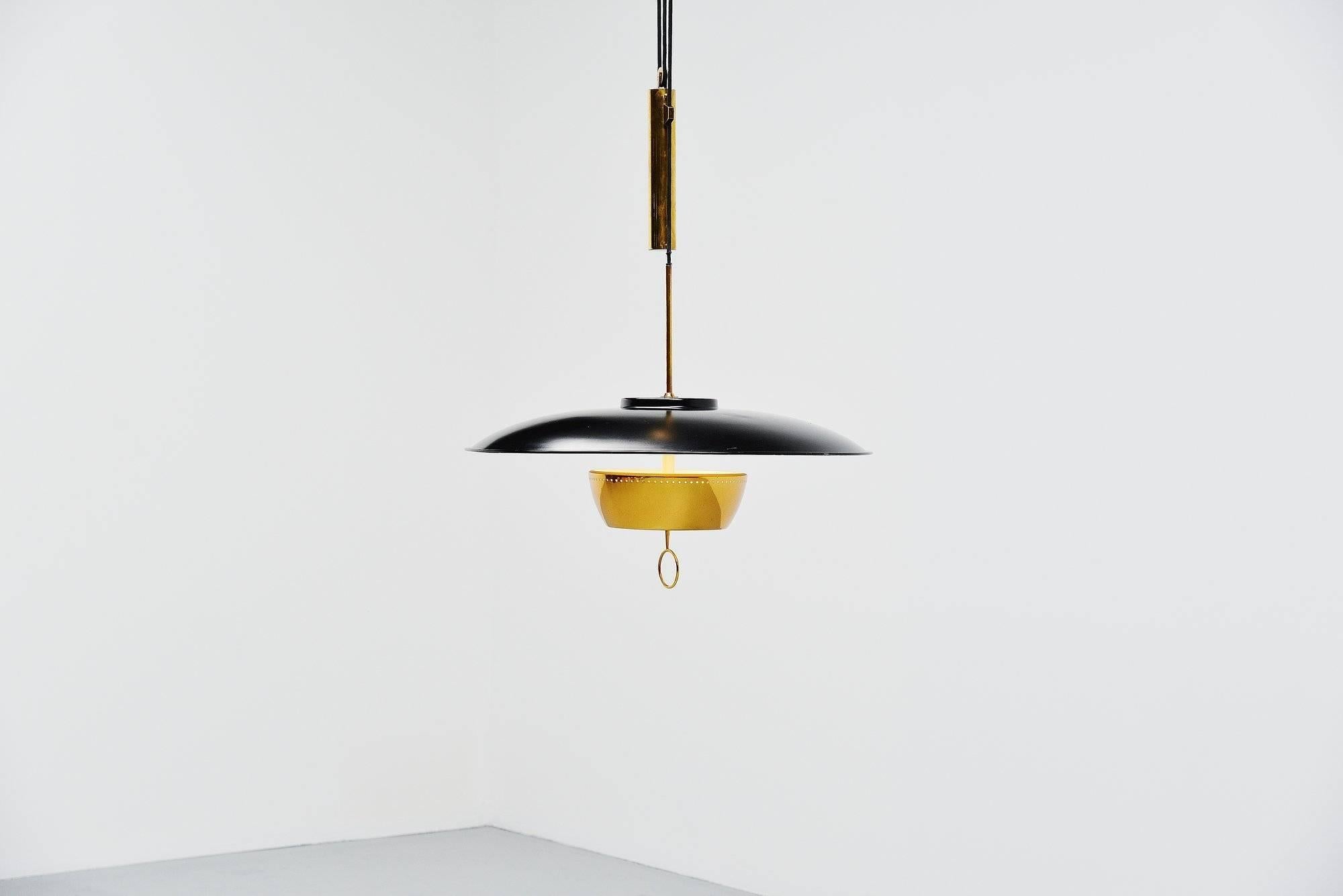 Aluminum Stilnovo Gaetano Sciolari Chandelier Model A5011, Italy, 1952
