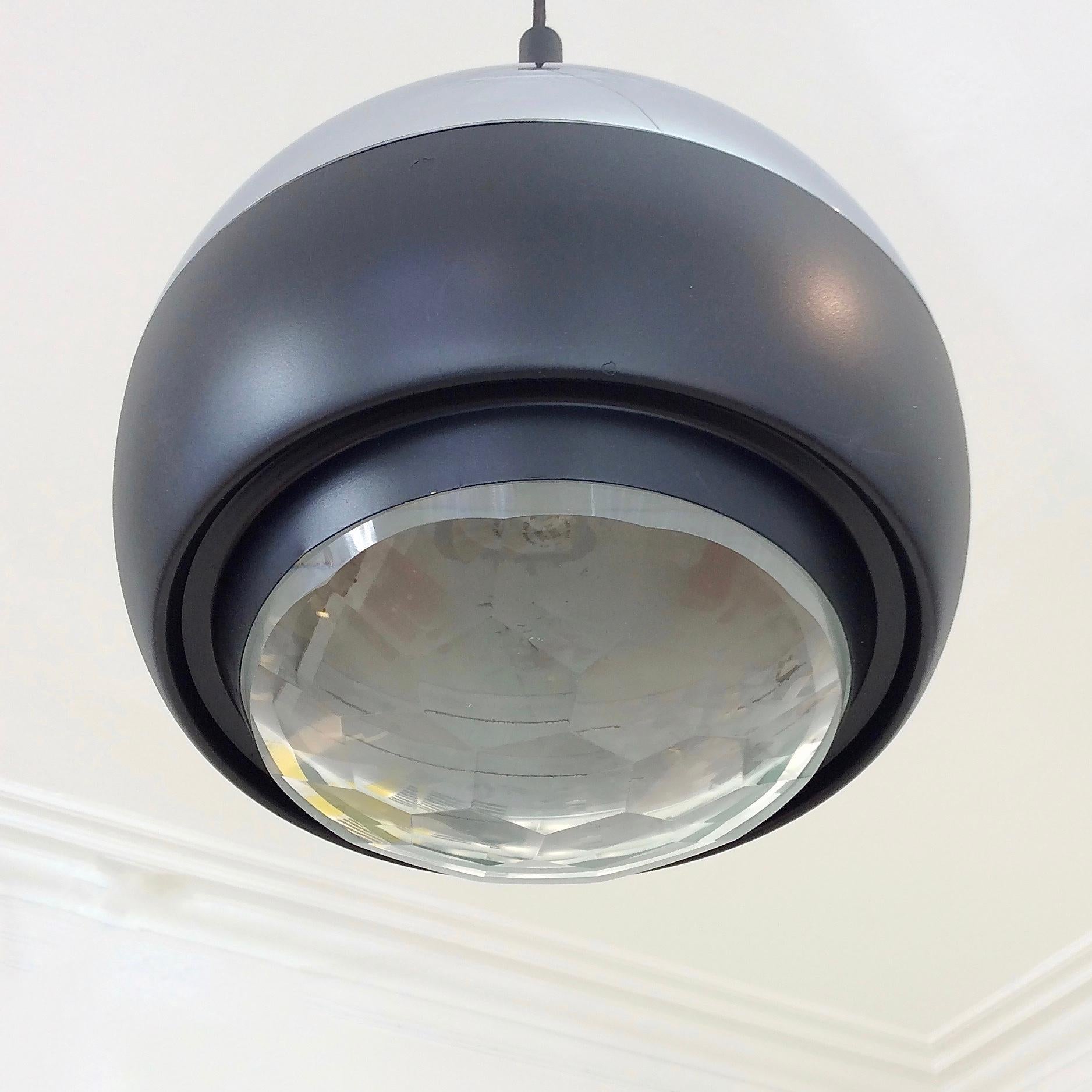 Lampe suspendue en verre et métal Stilnovo Mod.1230, vers 1960, Italie en vente 2