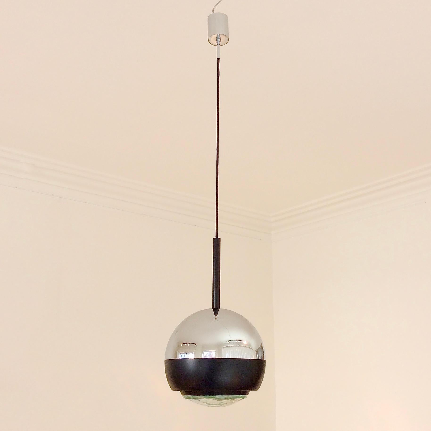 Lampe suspendue en verre et métal Stilnovo Mod.1230, vers 1960, Italie en vente 6