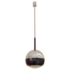 Stilnovo Glass and Metal Pendant Lamp Mod.1230, circa 1960, Italy