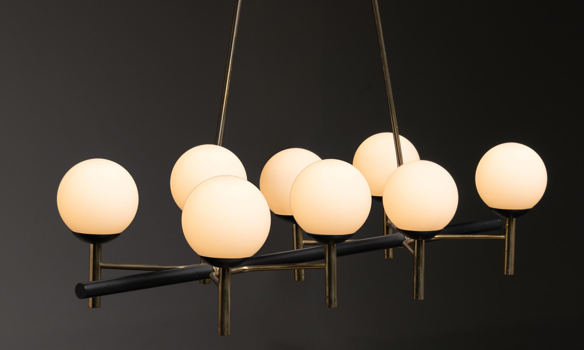 Mid-Century Modern Stilnovo Globe Chandelier, Italy 1950