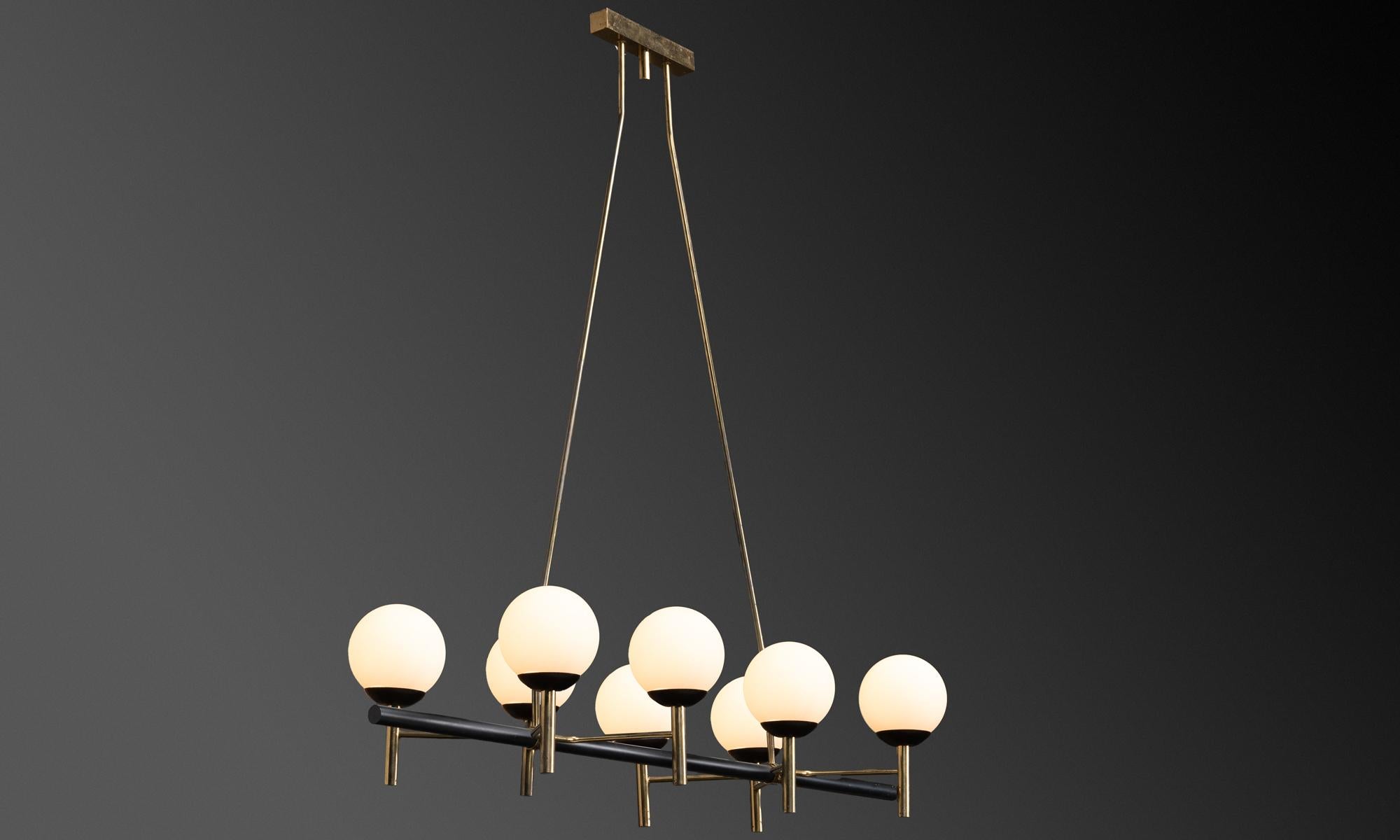 Italian Stilnovo Globe Chandelier, Italy 1950