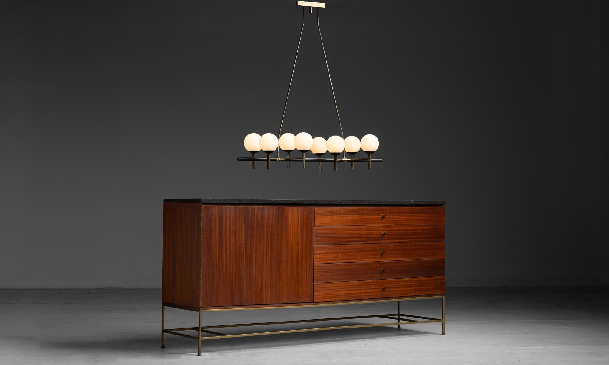 Stilnovo Globe Chandelier, Italy 1950 2
