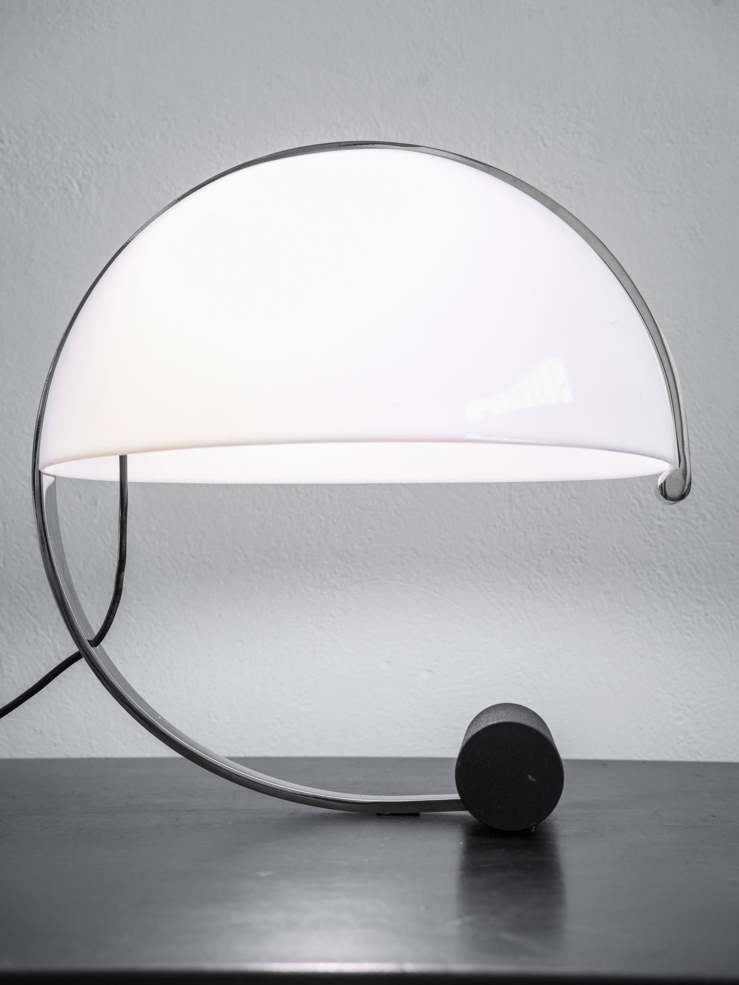 Metal Stilnovo half sphere table lamp for Artimeta For Sale