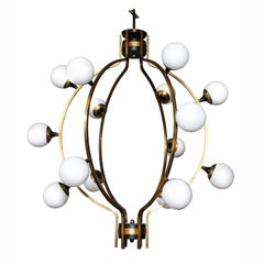 Stilnovo Impressive Spherical Chandelier 1970