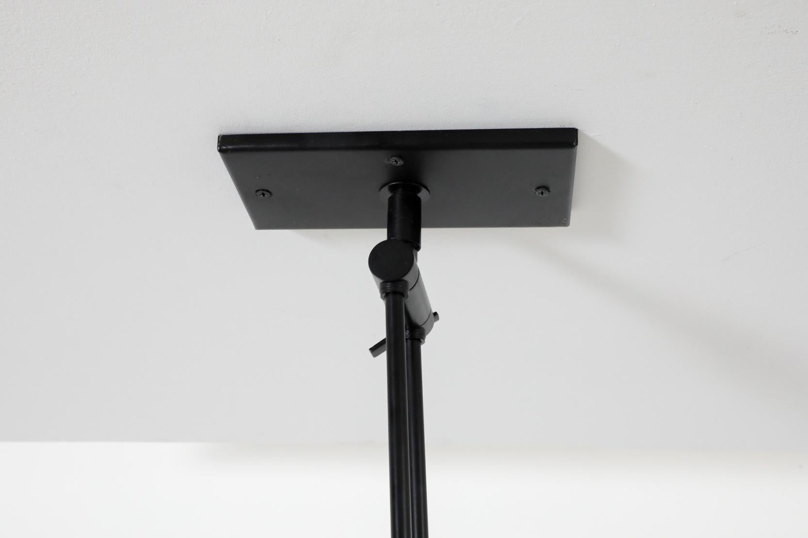 Stilnovo Inspired Ceiling Light with Articulating Arm & Frosted Glass Disc Shade For Sale 6
