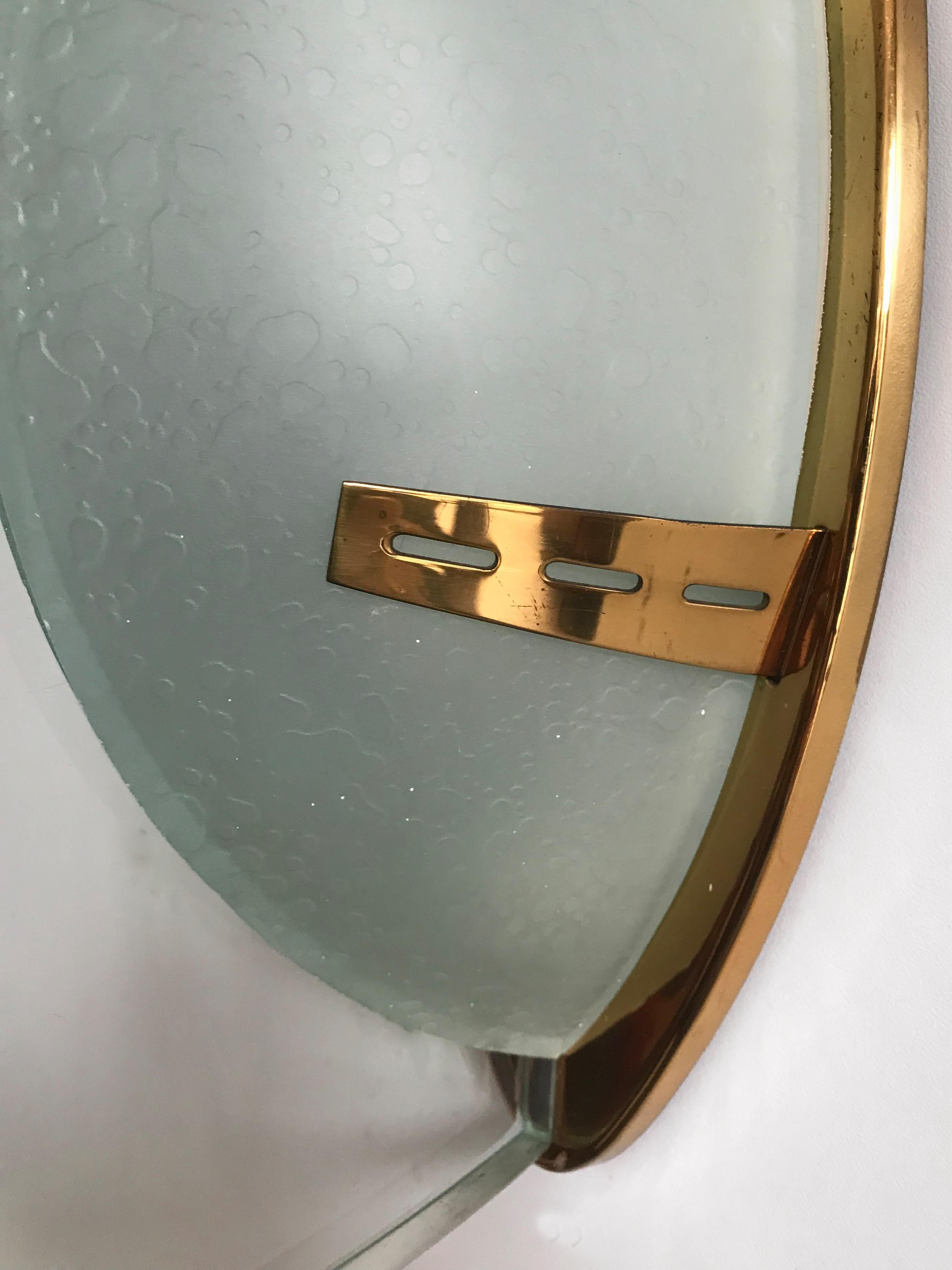 Stilnovo Italian Mid-Century Brass Glass Sconce Wall Lamp, 1960s 5