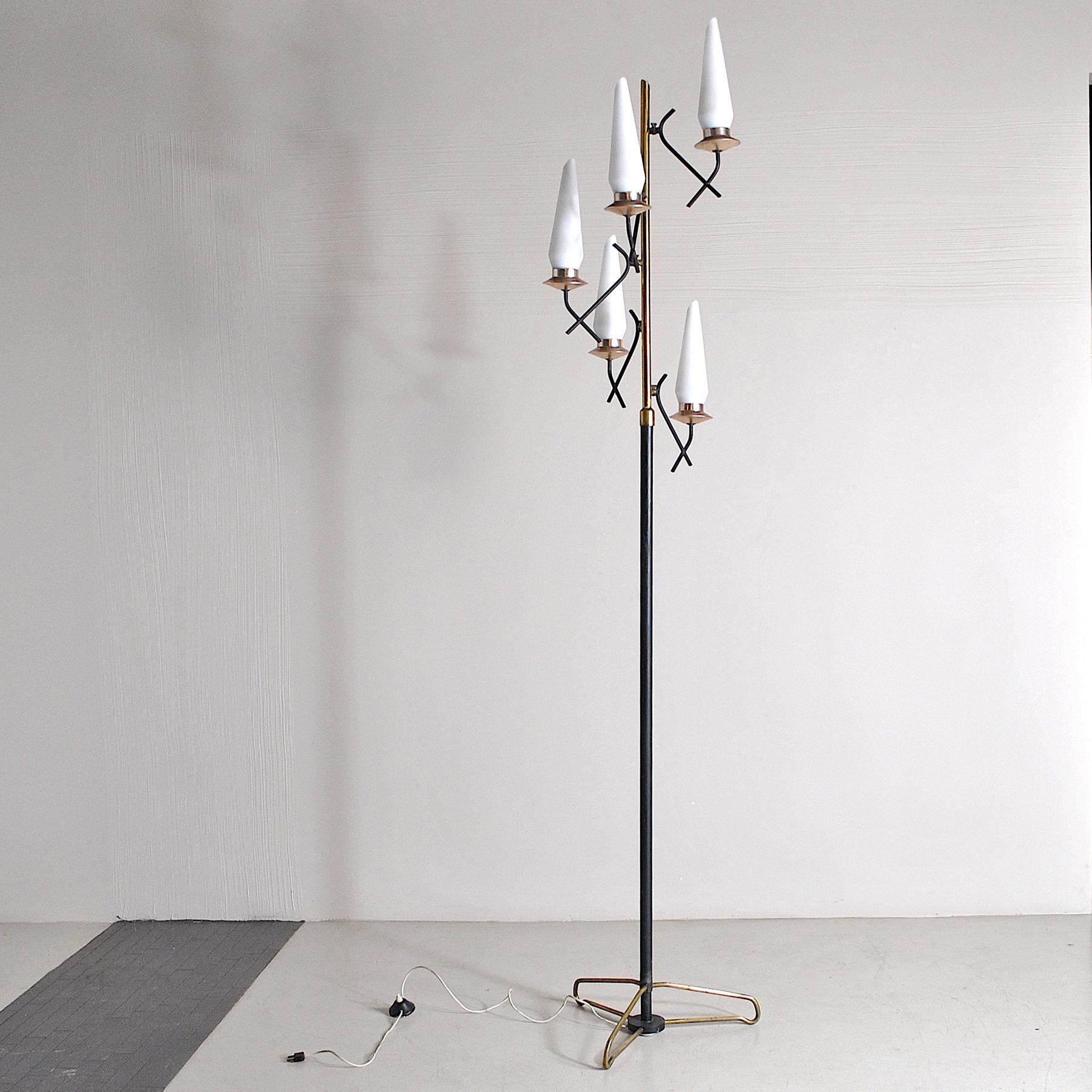 Mid-Century Modern Stilnovo Italian Midcentury Floor Lamp 50's For Sale