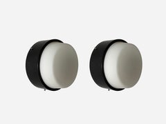 Stilnovo Italian Wall Sconces, Opaline Glass, Set of 2, 1960s
