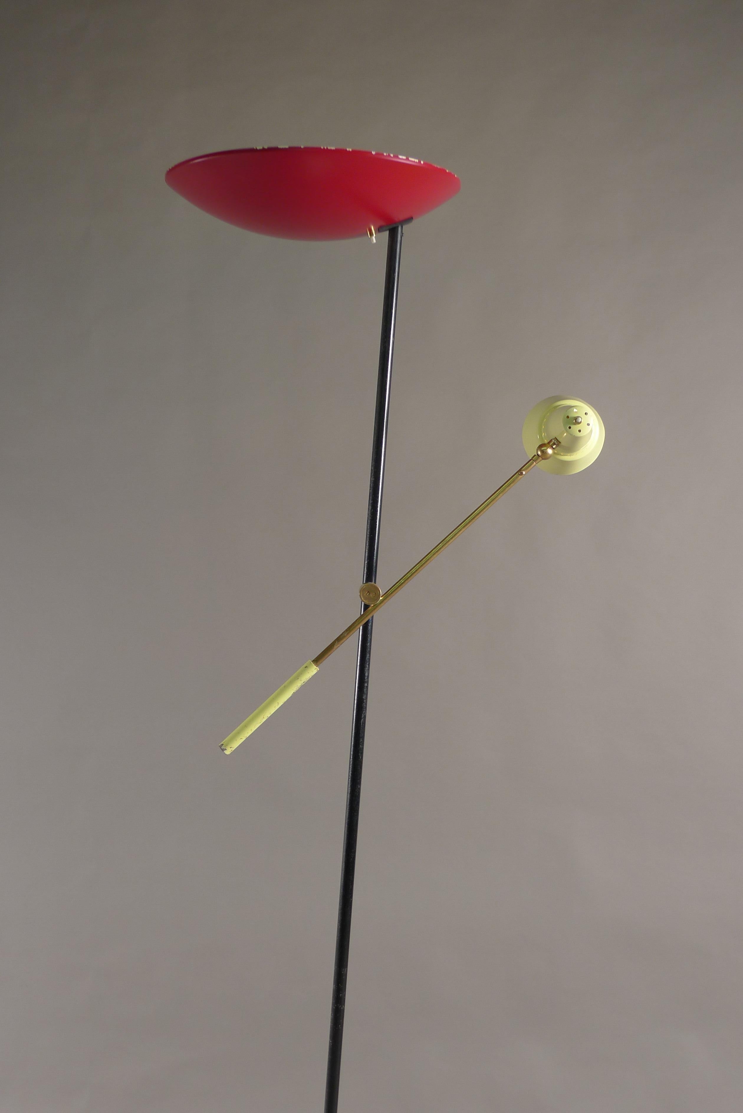 Stilnovo, Italy circa 1955, Adjustable Floor Lamp For Sale 1