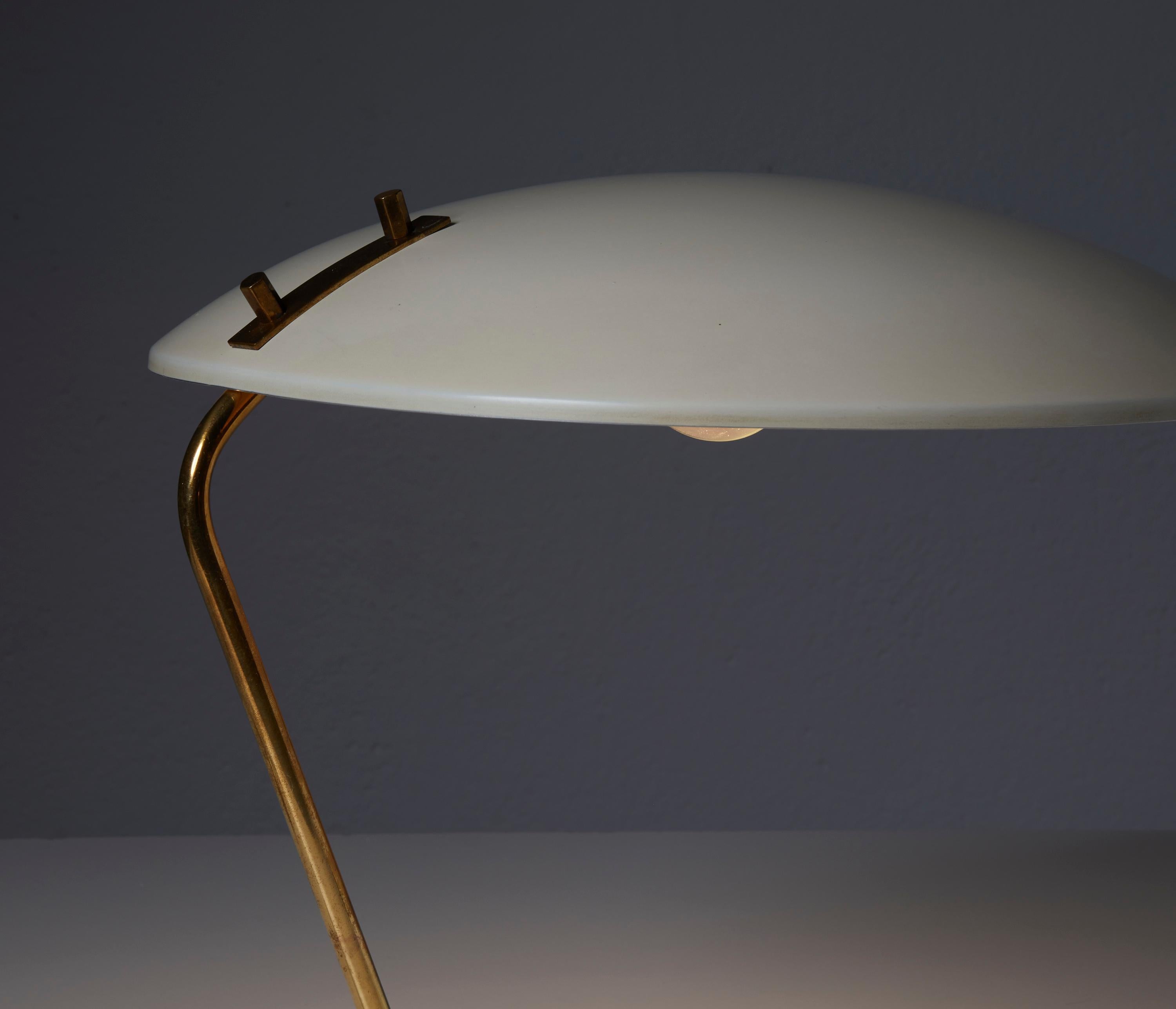 Stilnovo Lamp Bruno Gatta, Model 8023, Carrara White Marble Base, 1960 In Good Condition In Renens, CH