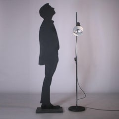 Stilnovo Lamp, Lacquered Aluminum and Chromed Metal, 1960s-1970s