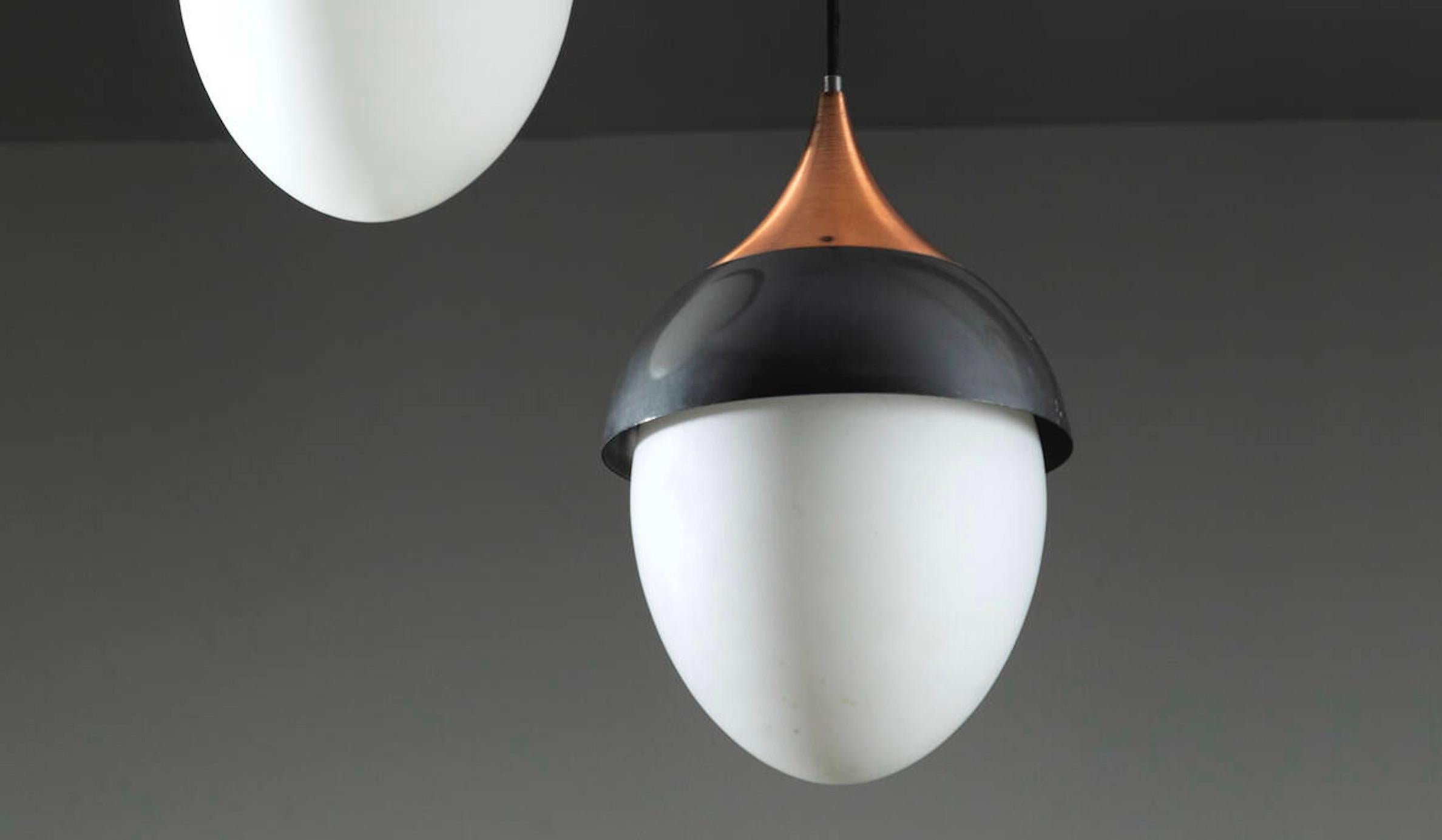 Metallo Stilnovo, Lampada a sospensione, anni '50 in vendita