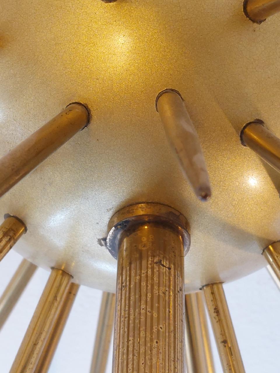 Stilnovo - Lampadario Sputnik in ottone a 19 luci - anni '50 For Sale 5