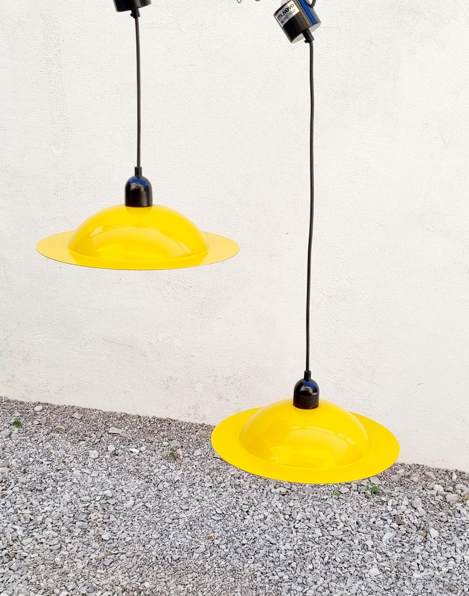Italian Stilnovo Lampiatta Pendant Lamps by Jonathan De Pas & Donato D'Urbino, Italy 70s For Sale