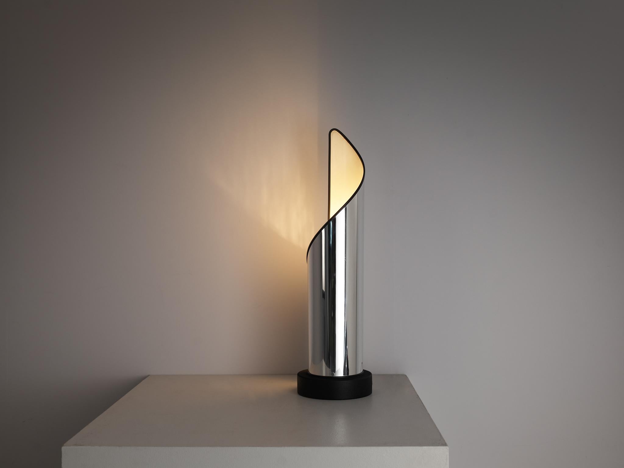 Stilnovo Large Table Lamp in Chromed Metal In Good Condition In Waalwijk, NL