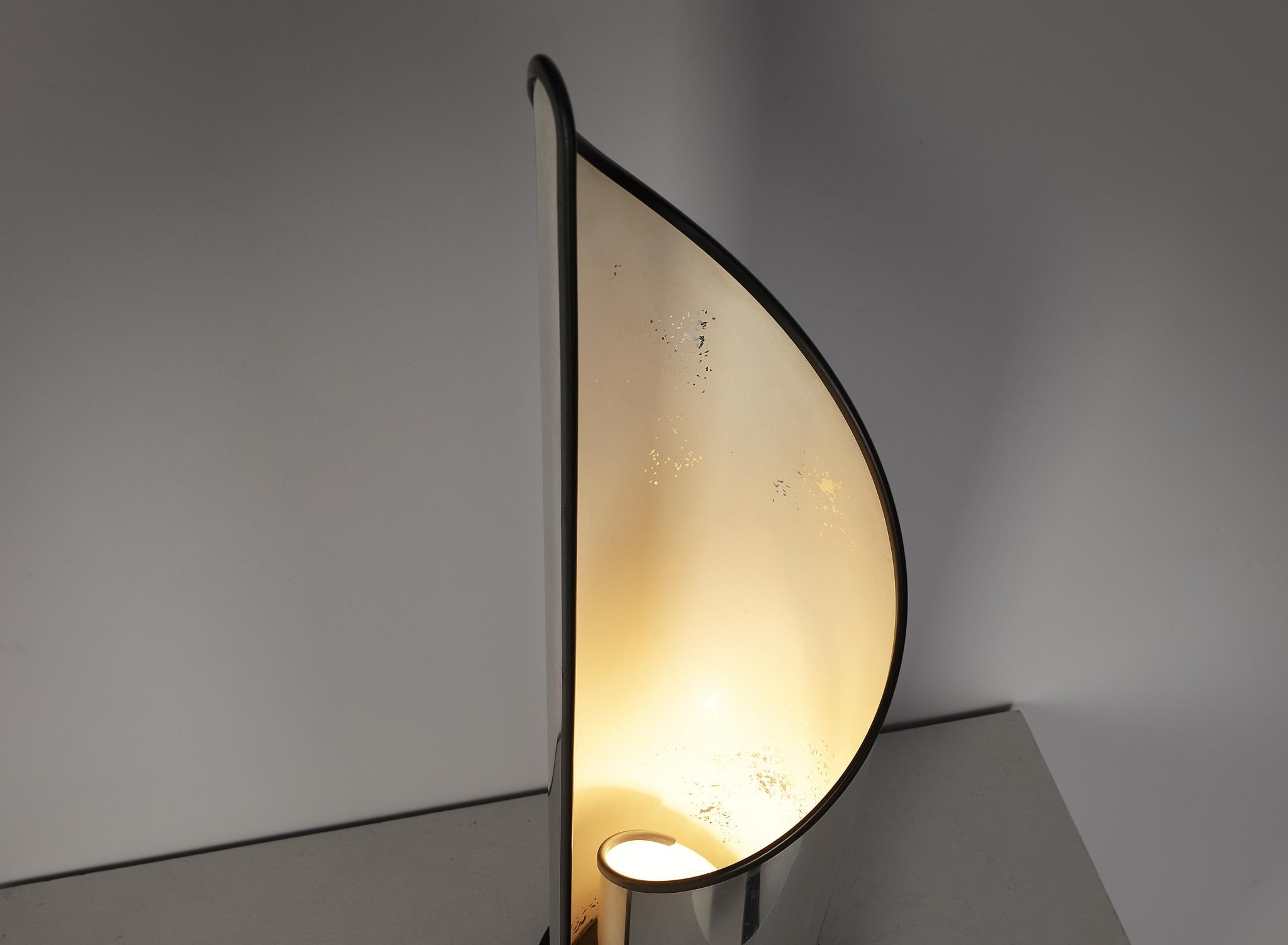 Late 20th Century Stilnovo Large Table Lamp in Chromed Metal