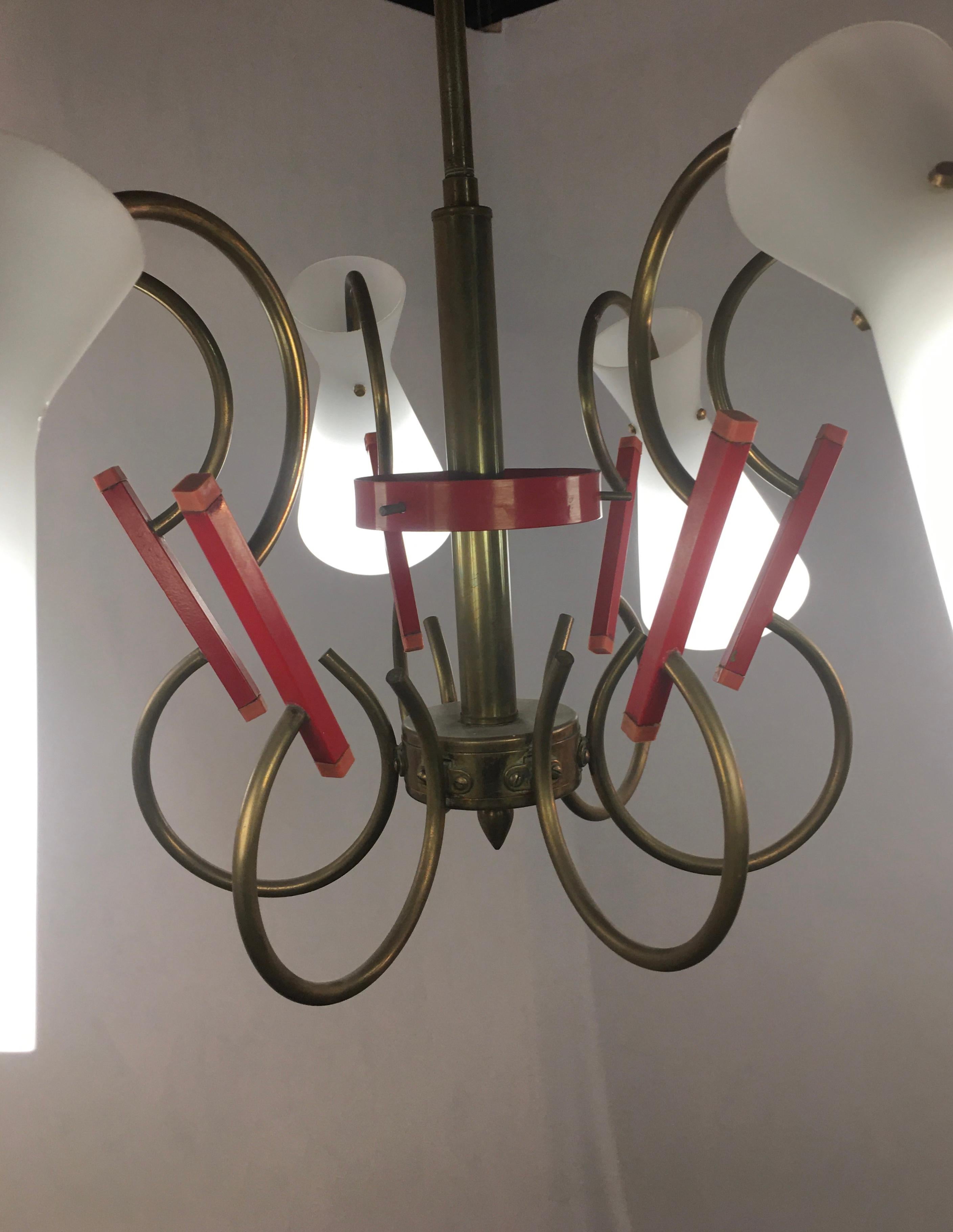 Hand-Crafted Stilnovo, Lighting, Italy 1950 Th For Sale