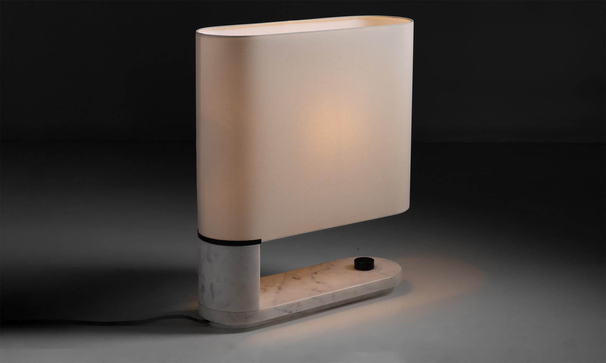 Stilnovo Marble Table Lamp, Italy Circa 1960 In Good Condition In Culver City, CA