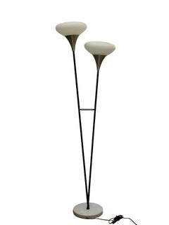 Lampadaire Stilnovo, métal et verre, Italie, années 1950