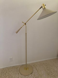 Stilnovo Midcentury Adjustable Height Swing Arm Standing Lamp/Reading Lamps