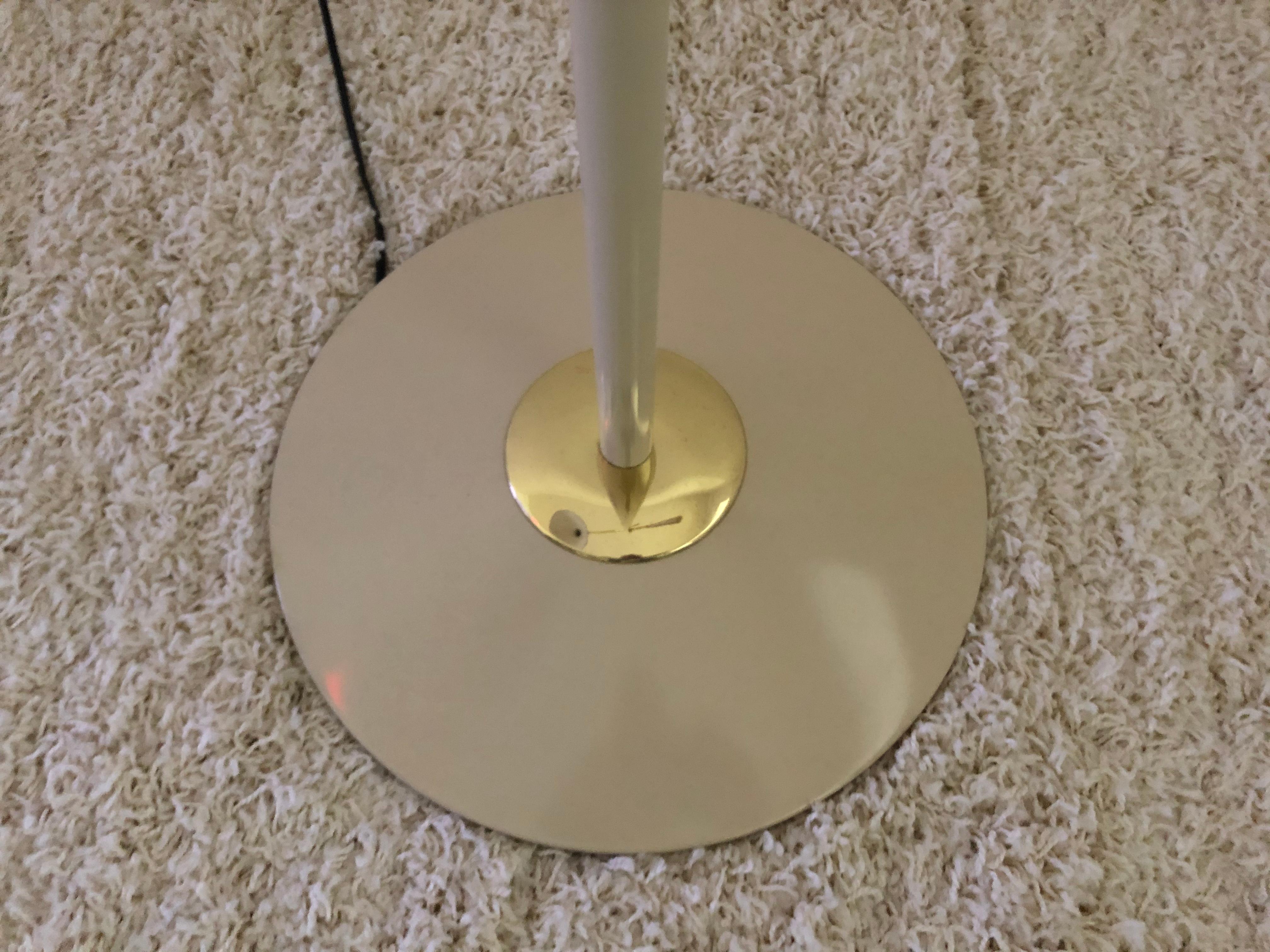 Painted Stilnovo Midcentury Adjustable Height Swing Arm Standing Lamp/Reading Lamps