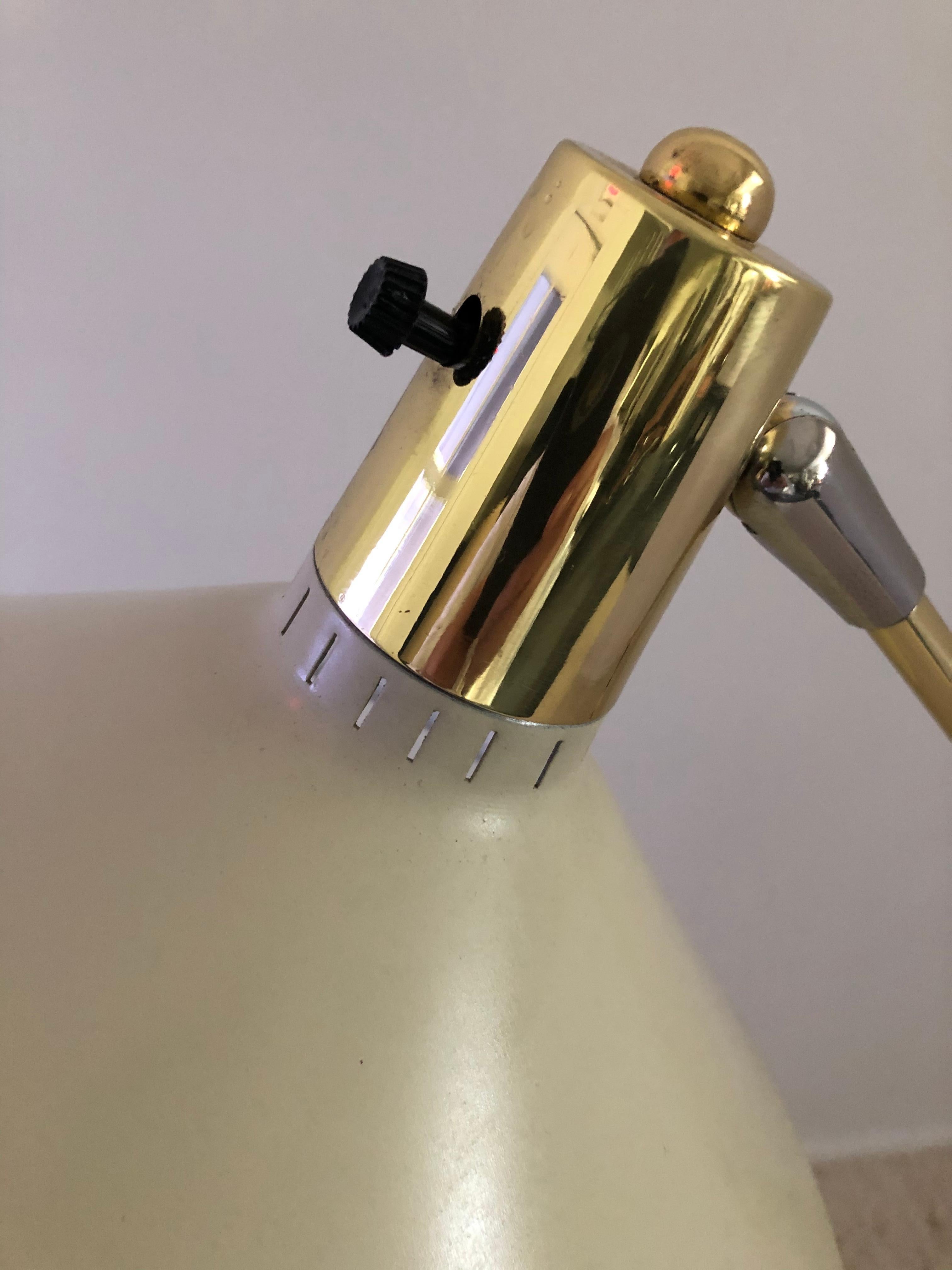 Stilnovo Midcentury Adjustable Height Swing Arm Standing Lamp/Reading Lamps In Good Condition In Westport, CT