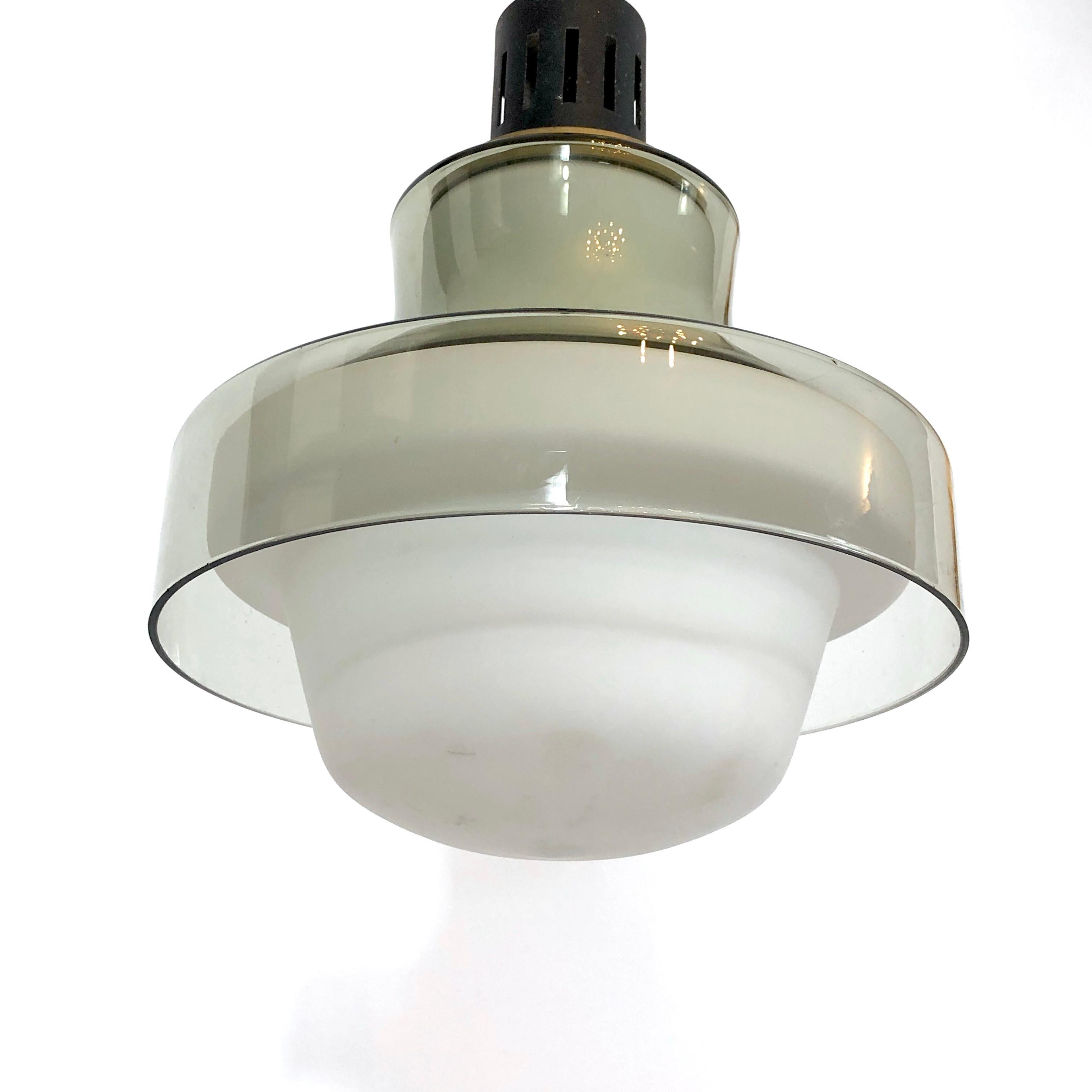 Stilnovo, Mid-Century Brass Pendant Lamp from 50s For Sale 2