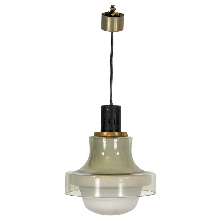 Stilnovo, MidCentury Brass Pendant Lamp from 50s For Sale at 1stDibs