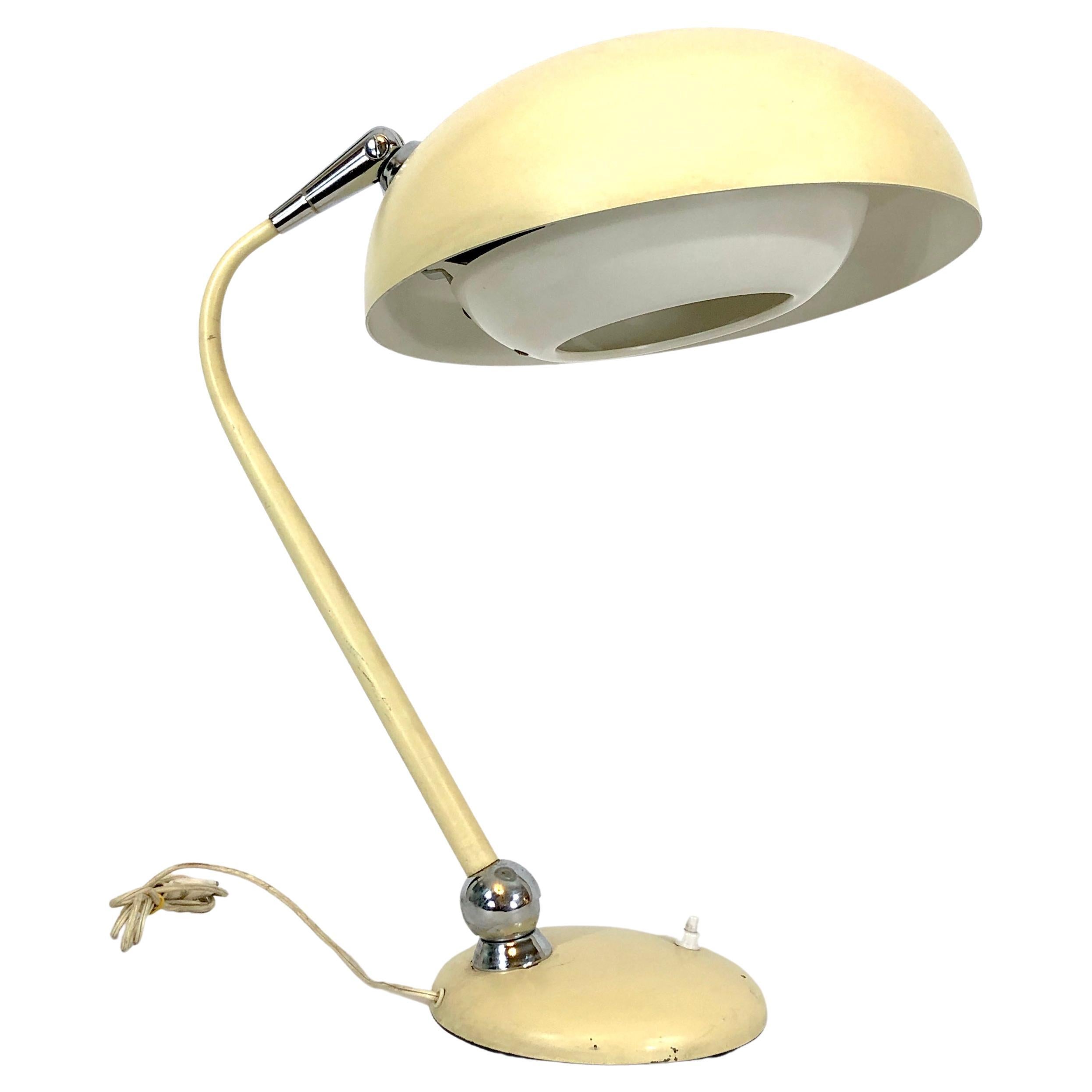 Stilnovo, Mid-Century Lacquer and Chrome Articulated Desk Lamp