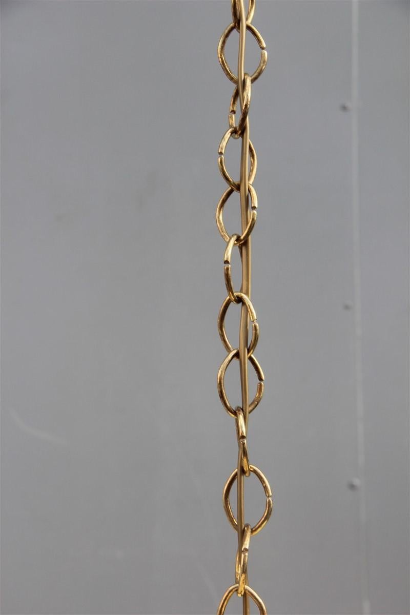 Stilnovo Style Midcentury Lantern Italian Design Brass Gold 1950s Cone Form 2