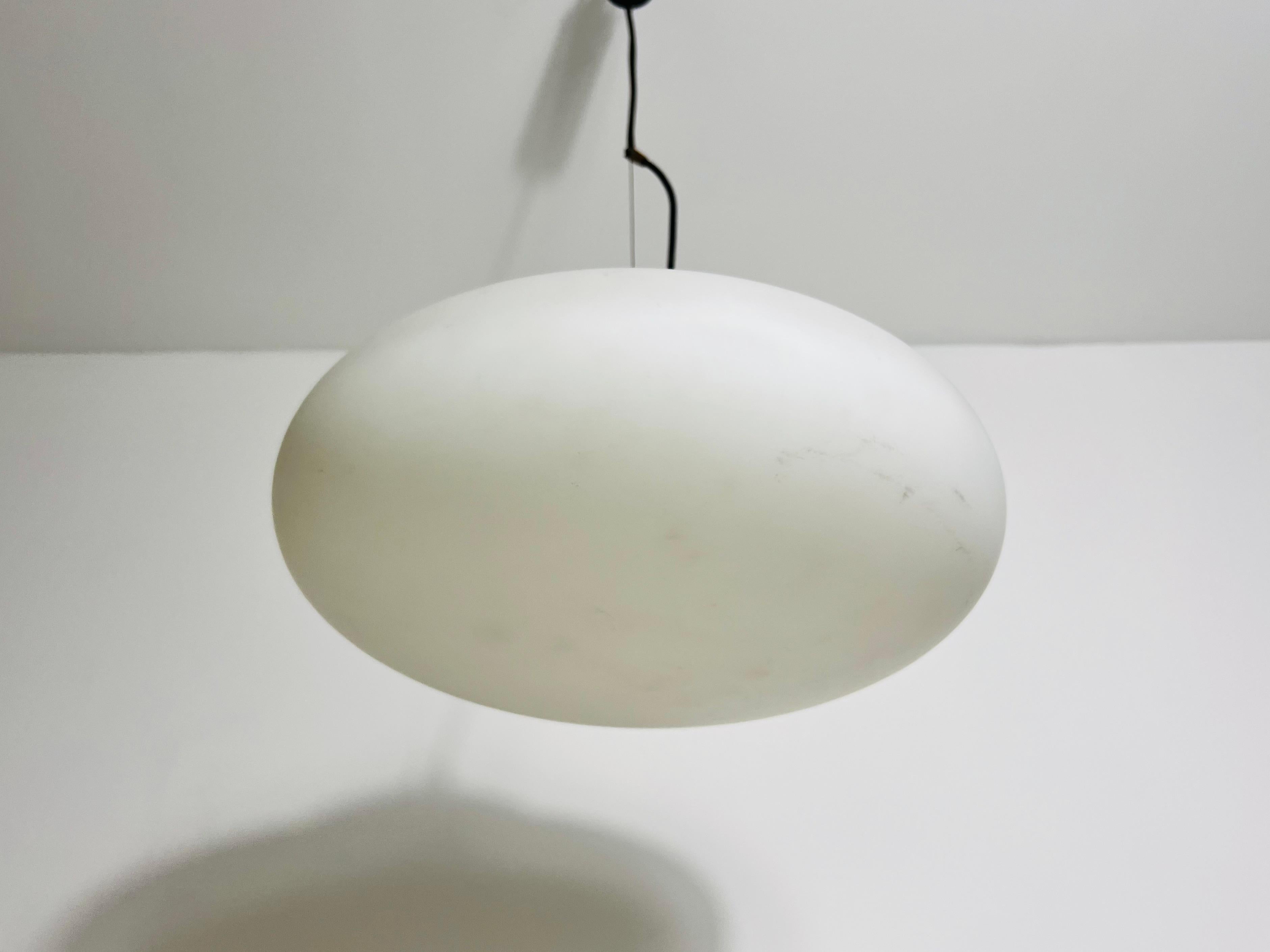 Stilnovo Midcentury Brass and Glass Chandelier, 1950s, Italy For Sale 2