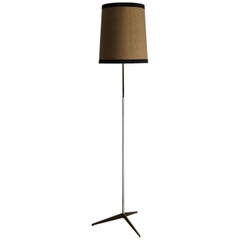 Stilnovo Midcentury Italian Floor Lamp with Brass Base, 1950s